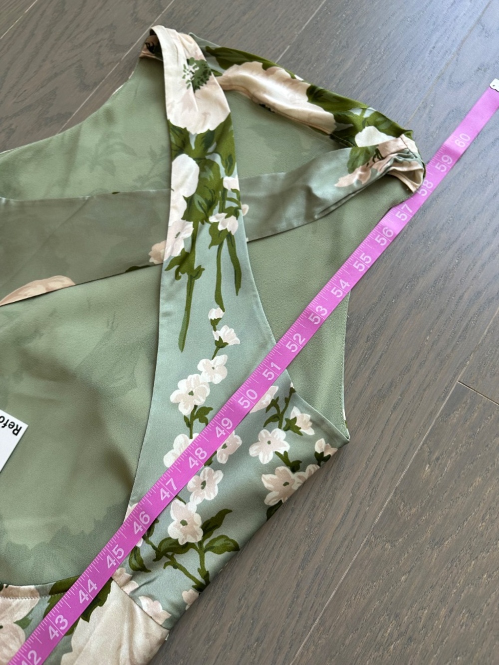 Reformation ANAIIS Silk Maxi Dress Tarragon Green Floral - Size 0 - with tags - Picture 10 of 10